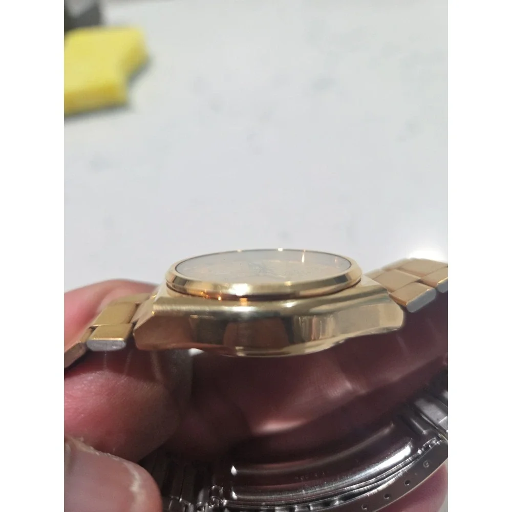 RARE Vintage Seiko 4004 Gold Flake Dial Gold Tone Steel